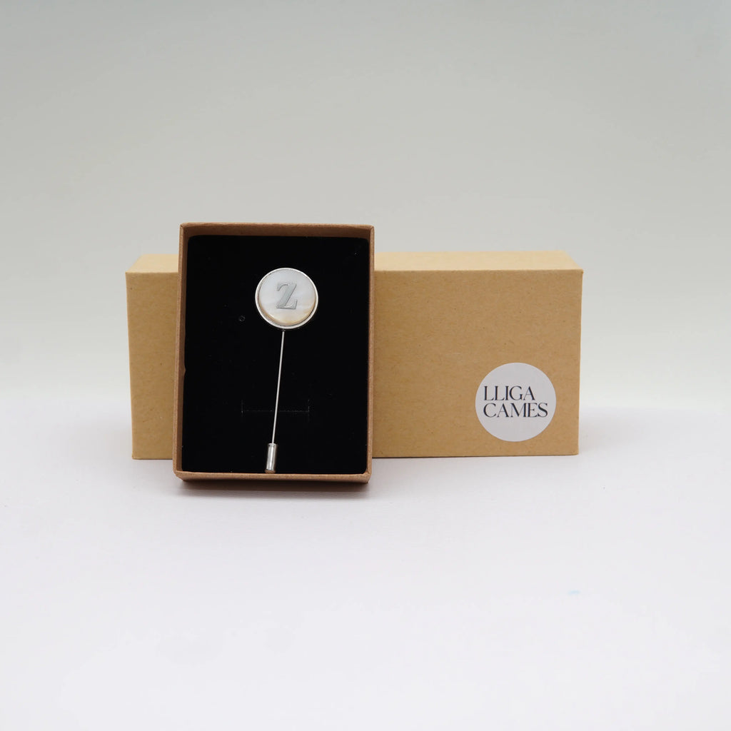 Aguja de banda Inicial redonda plateada