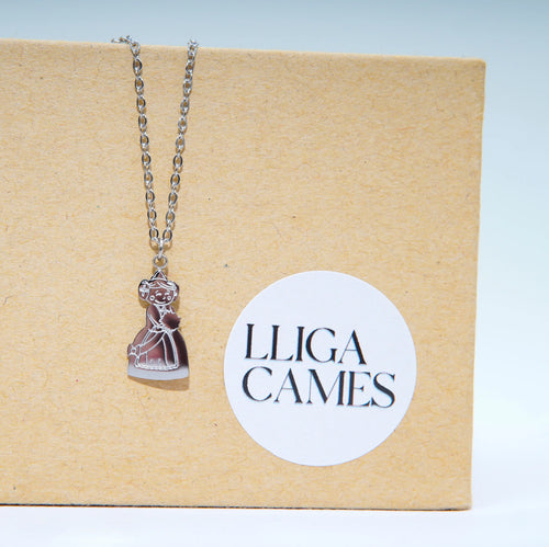 Collar Acero Inoxidable Plateado Fallera