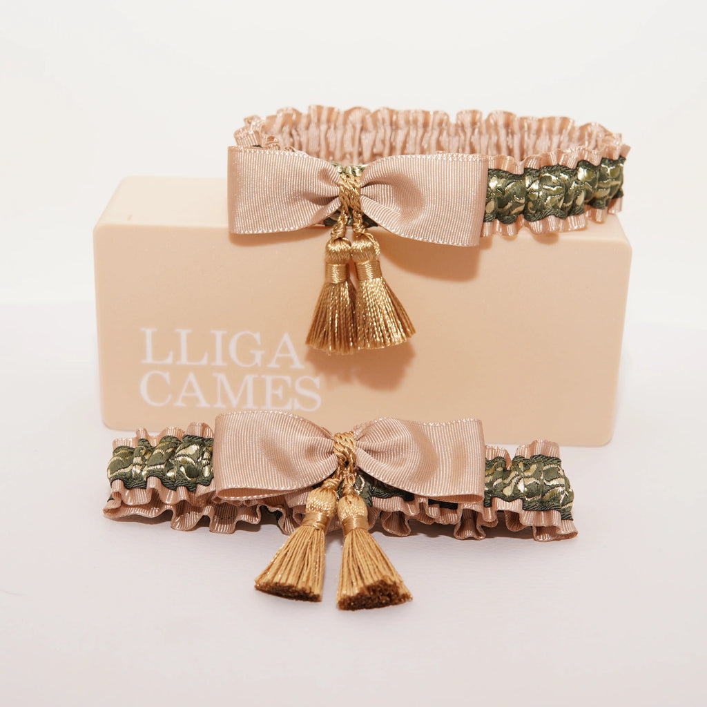 Lligacames Borles beige y verde