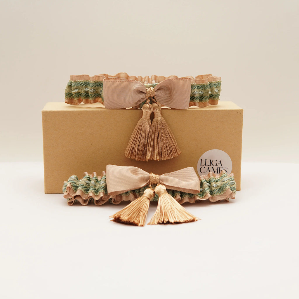 Lligacames Borles beige y verde