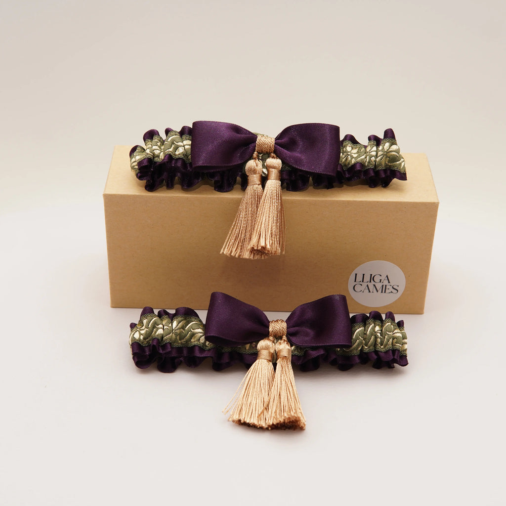 Lligacames Borles morado nazareno y verde