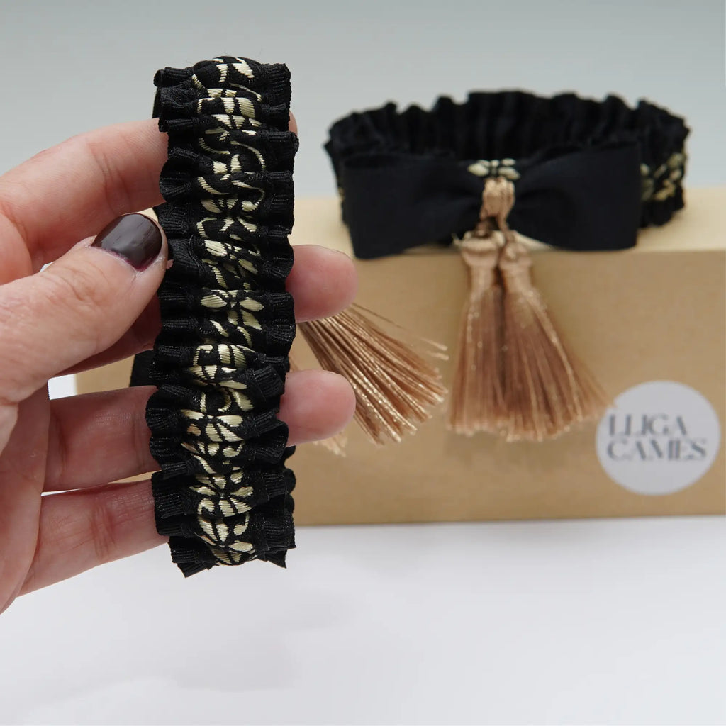 Lligacames Borles negro y dorado