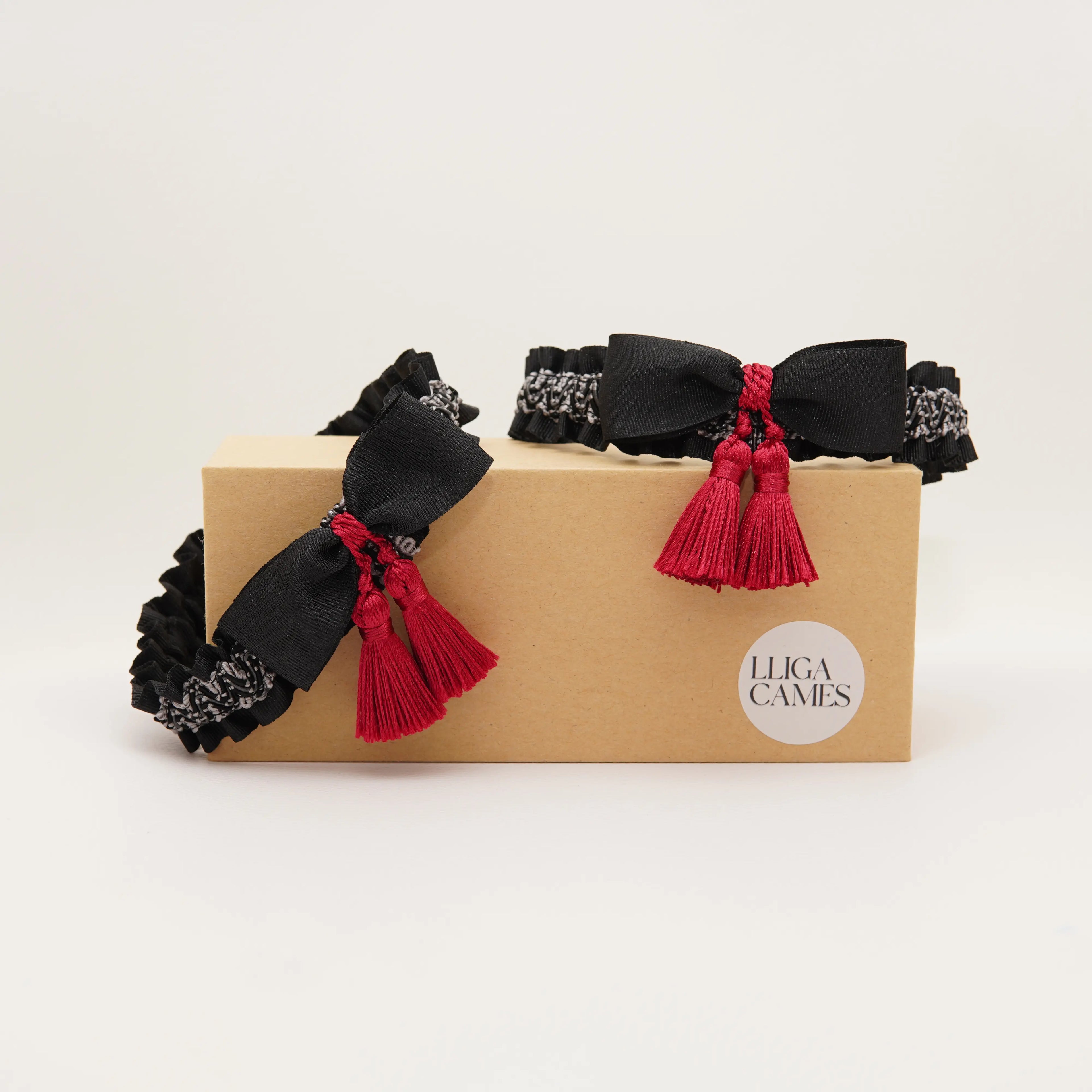 Lligacames Borles negro y gris plata