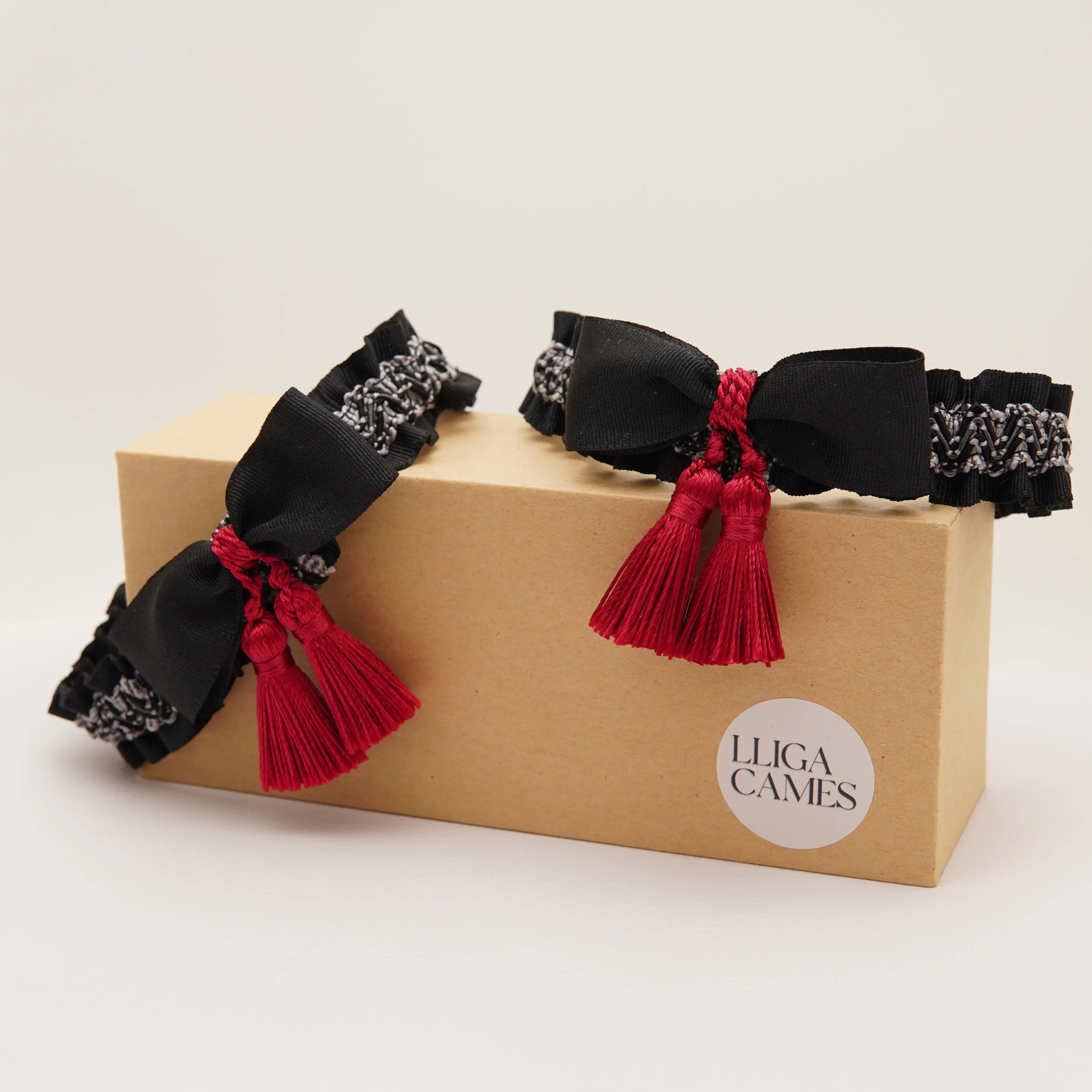 Lligacames Borles negro y gris plata