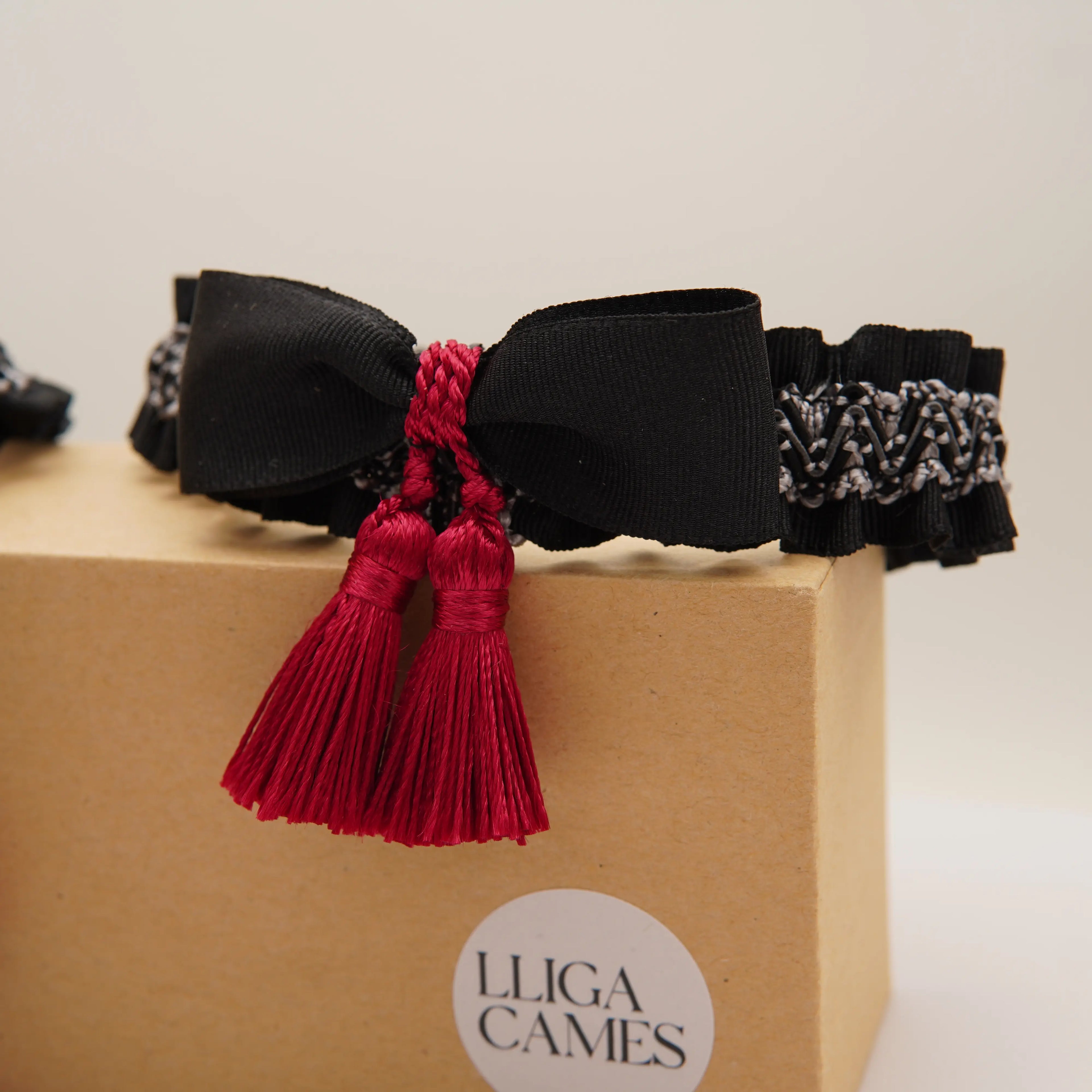 Lligacames Borles negro y gris plata