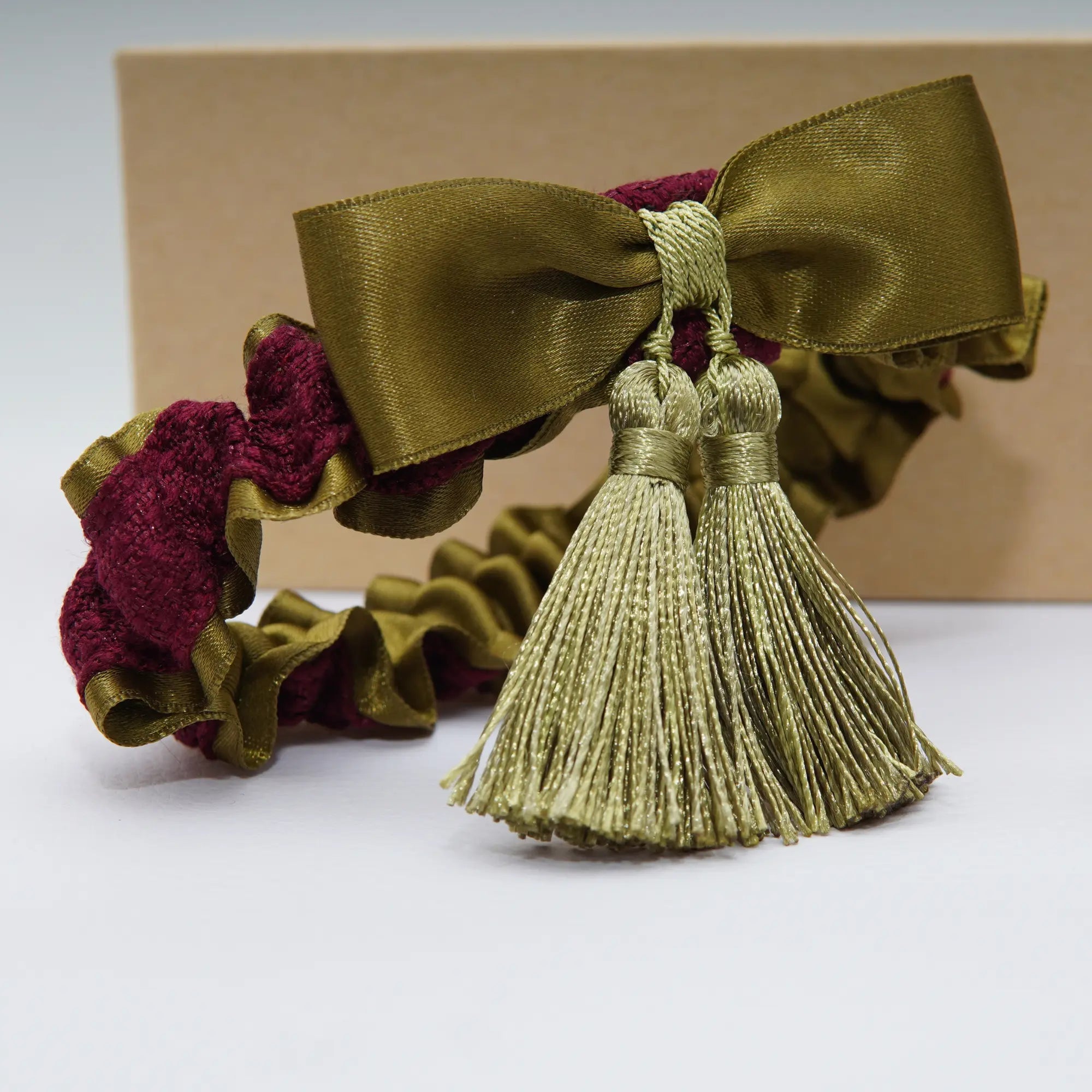 Lligacames Borles verde oliva y granate