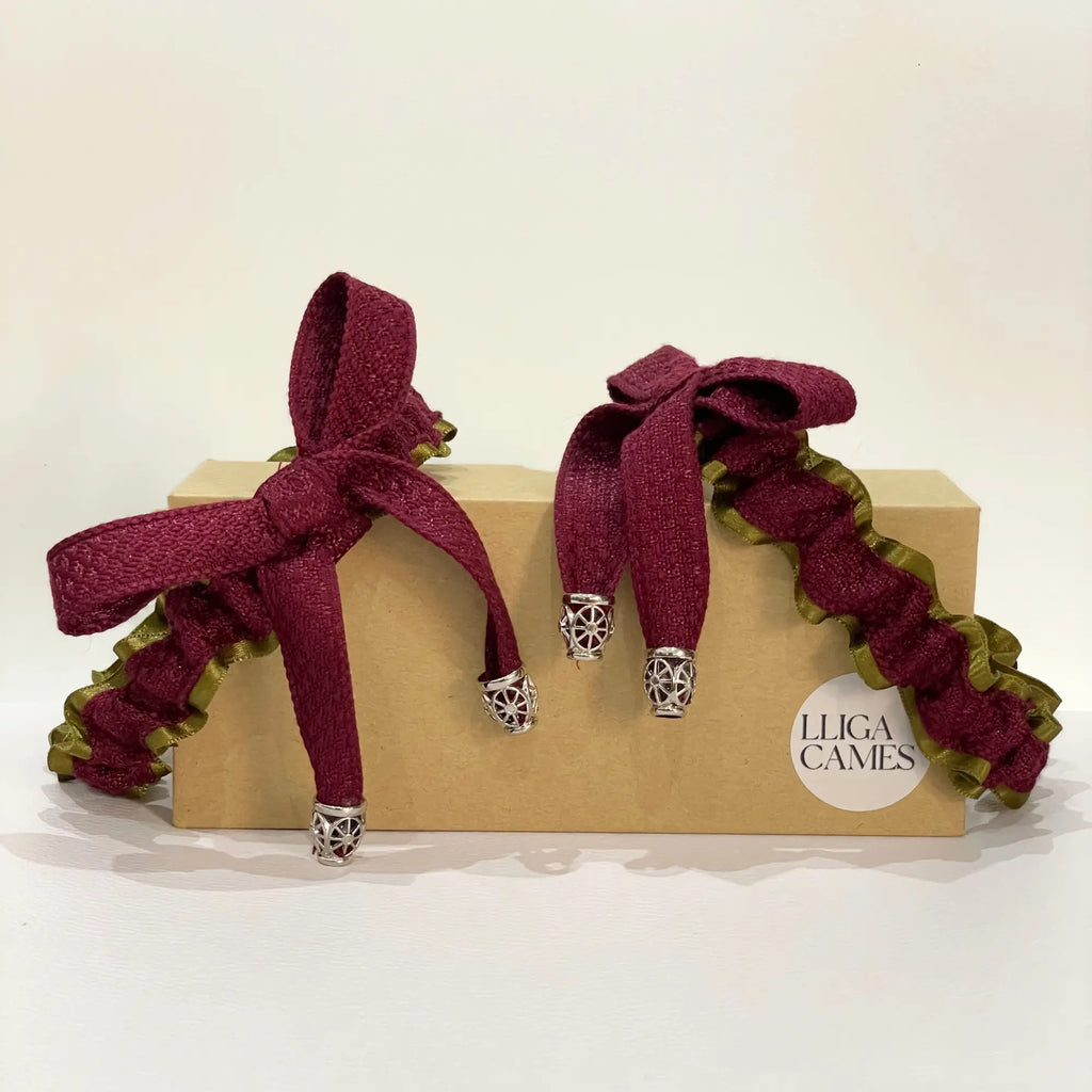 Lligacames Punteres verde oliva y granate