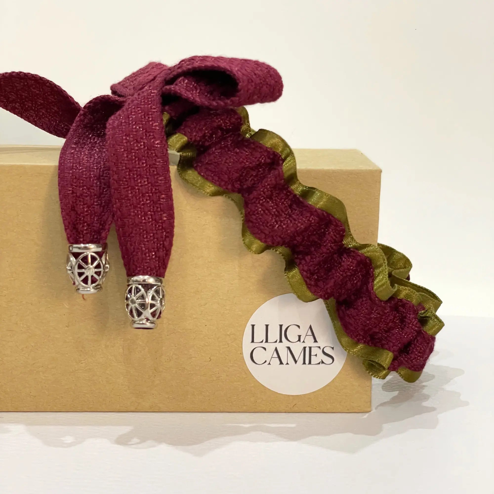 Lligacames Punteres verde oliva y granate