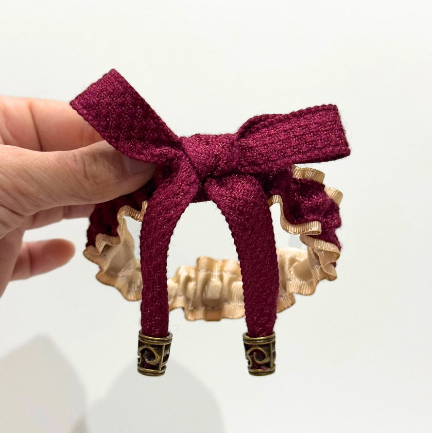 Lligacames Punteres beige y granate