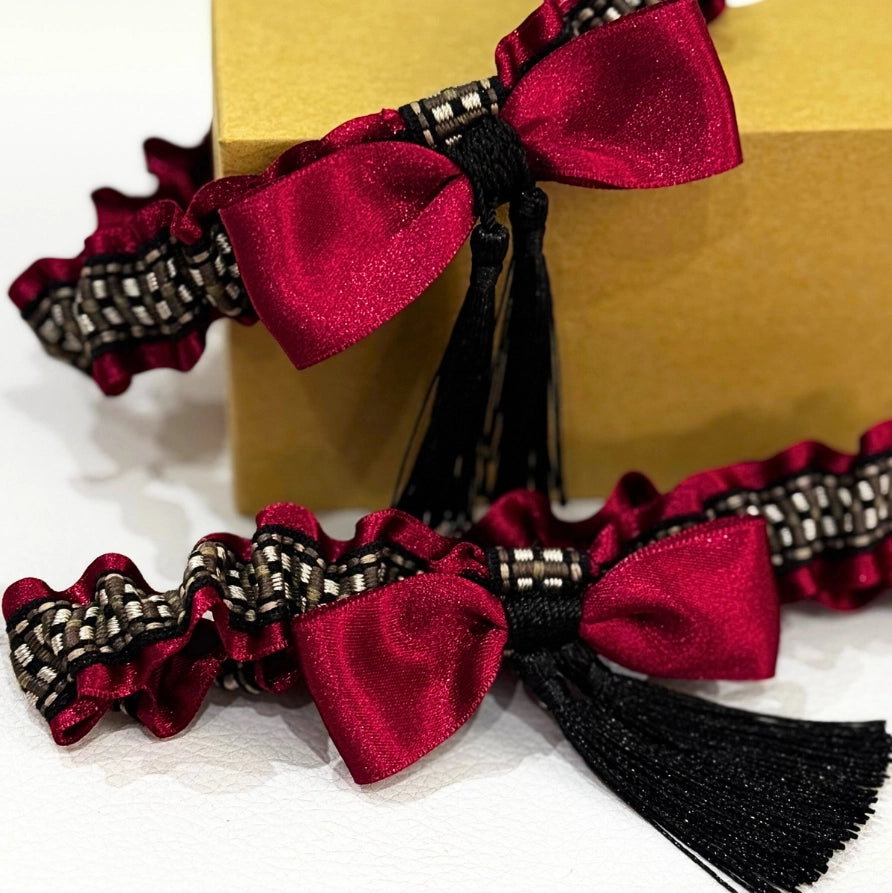 Lligacames Borles rojo vino y negro