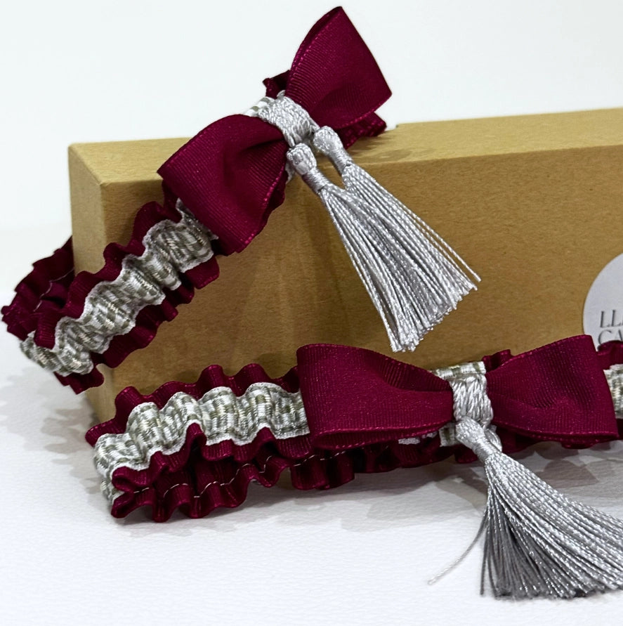 Lligacames Borles granate y plata