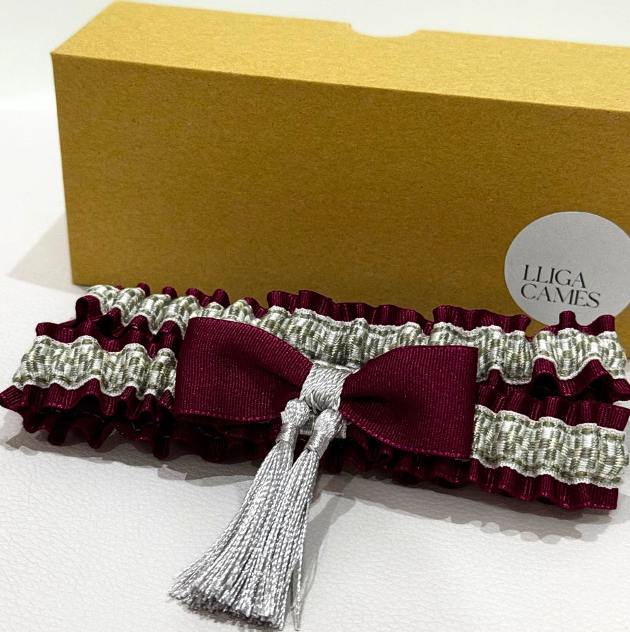 Lligacames Borles granate y plata