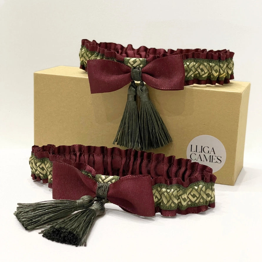 Lligacames Borles granate y verde