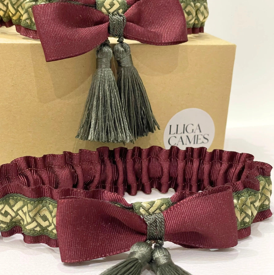 Lligacames Borles granate y verde