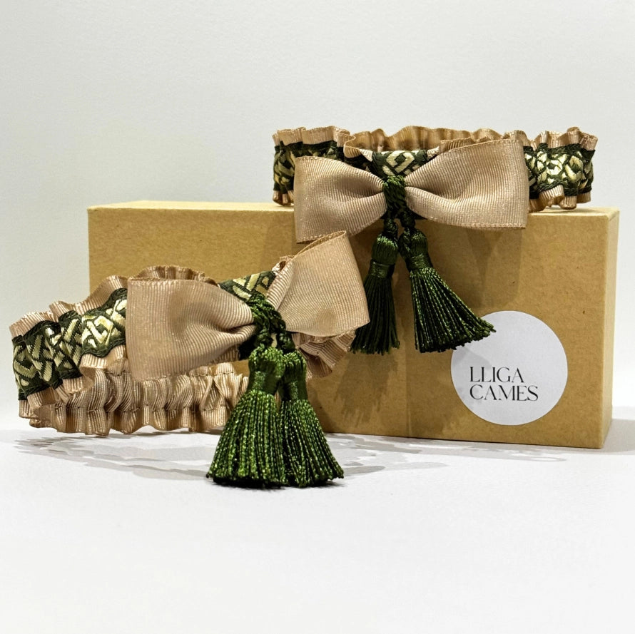 Lligacames Borles beige y verde