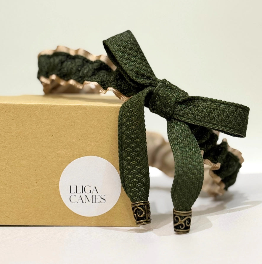 Lligacames Punteres beige y verde