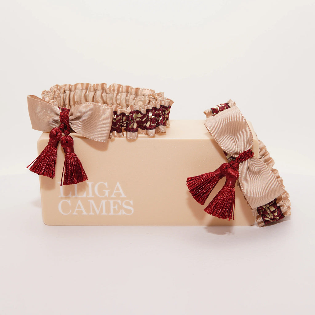 Lligacames Borles beige y granate