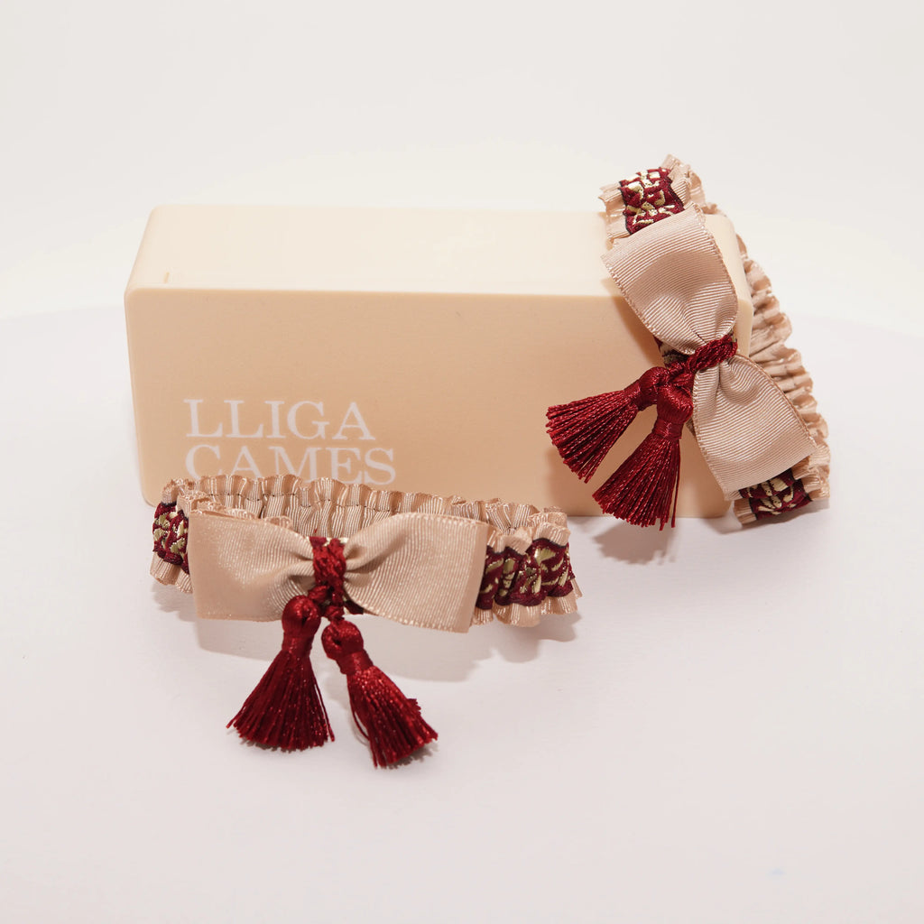 Lligacames Borles beige y granate