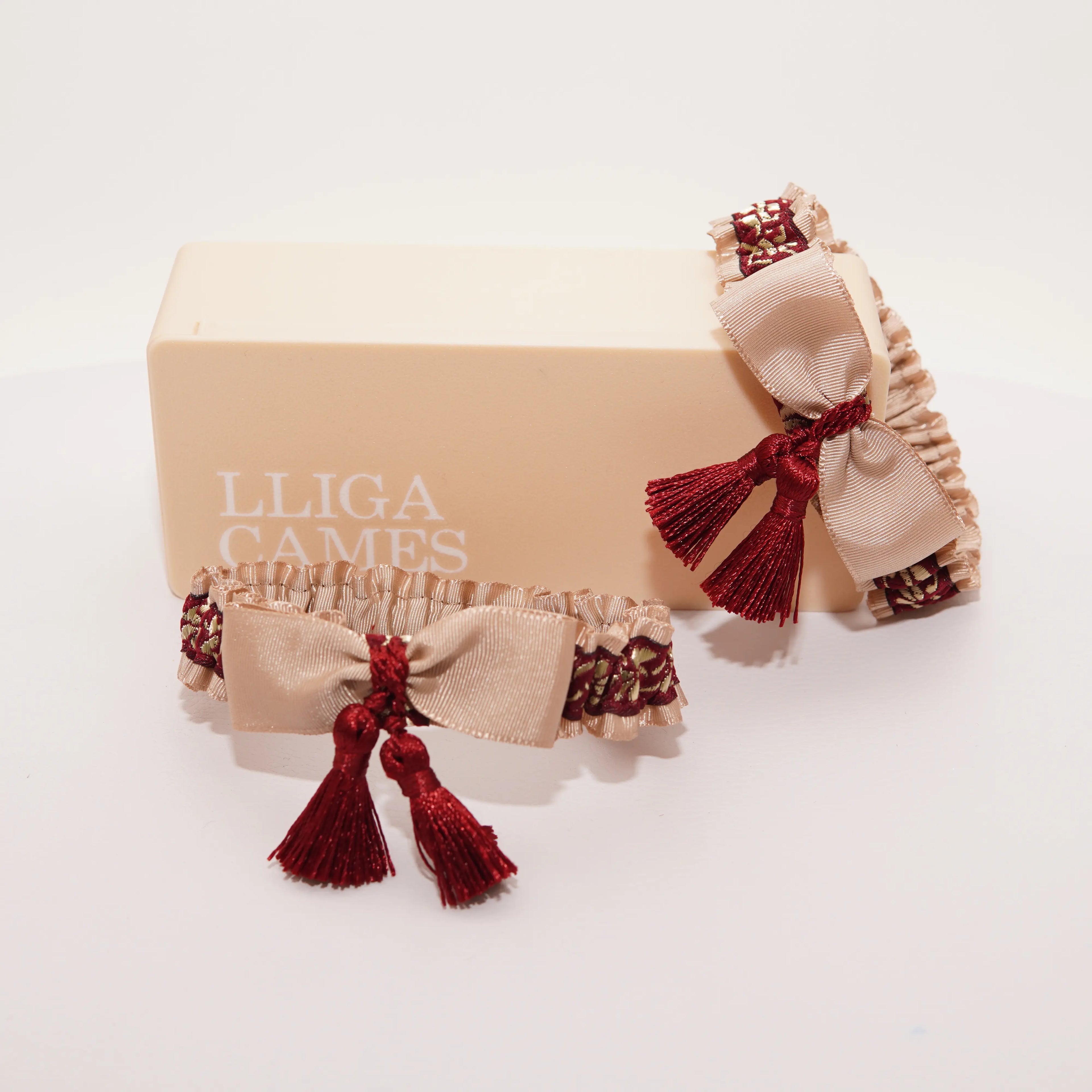 Lligacames Borles beige y granate