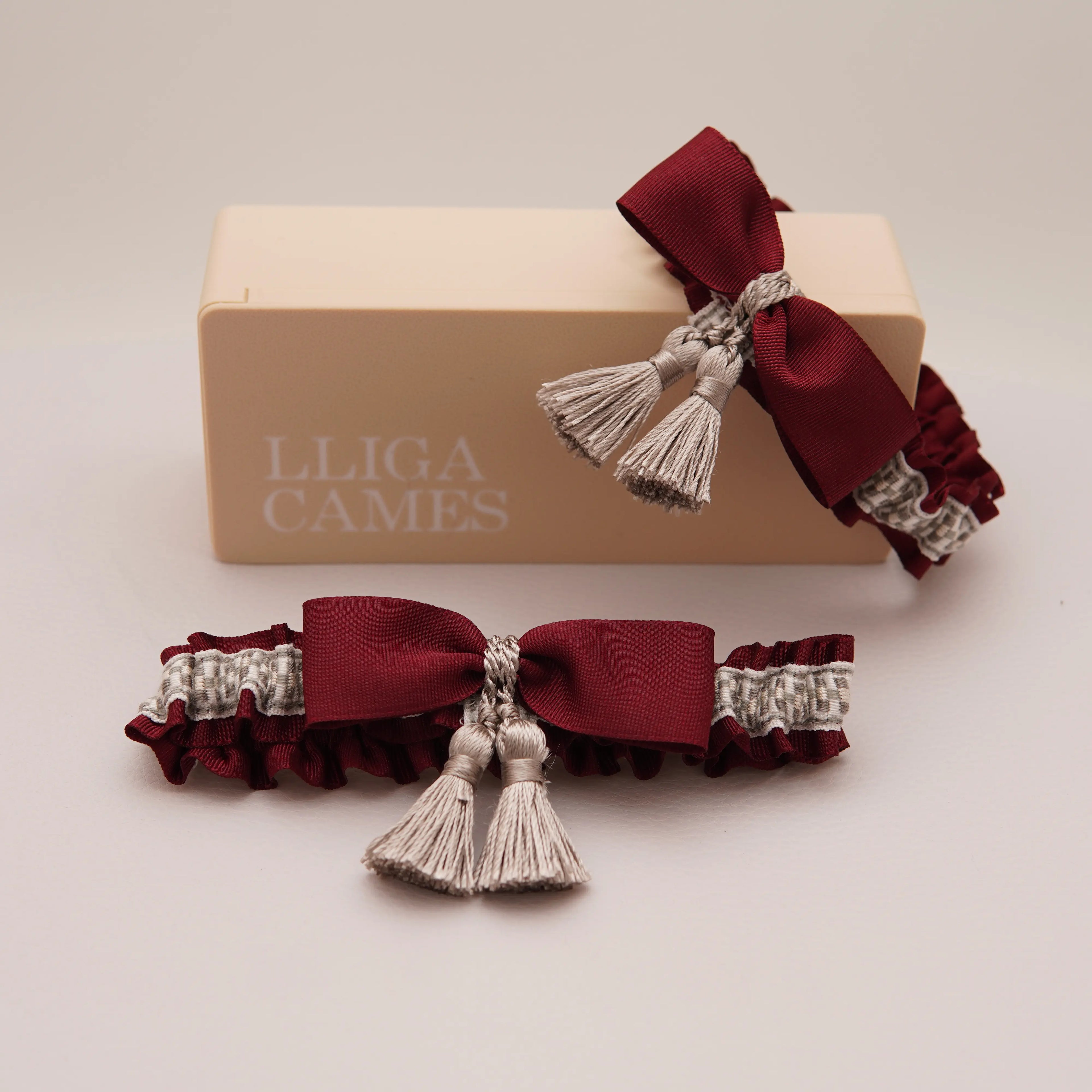 Lligacames Borles granate y plata