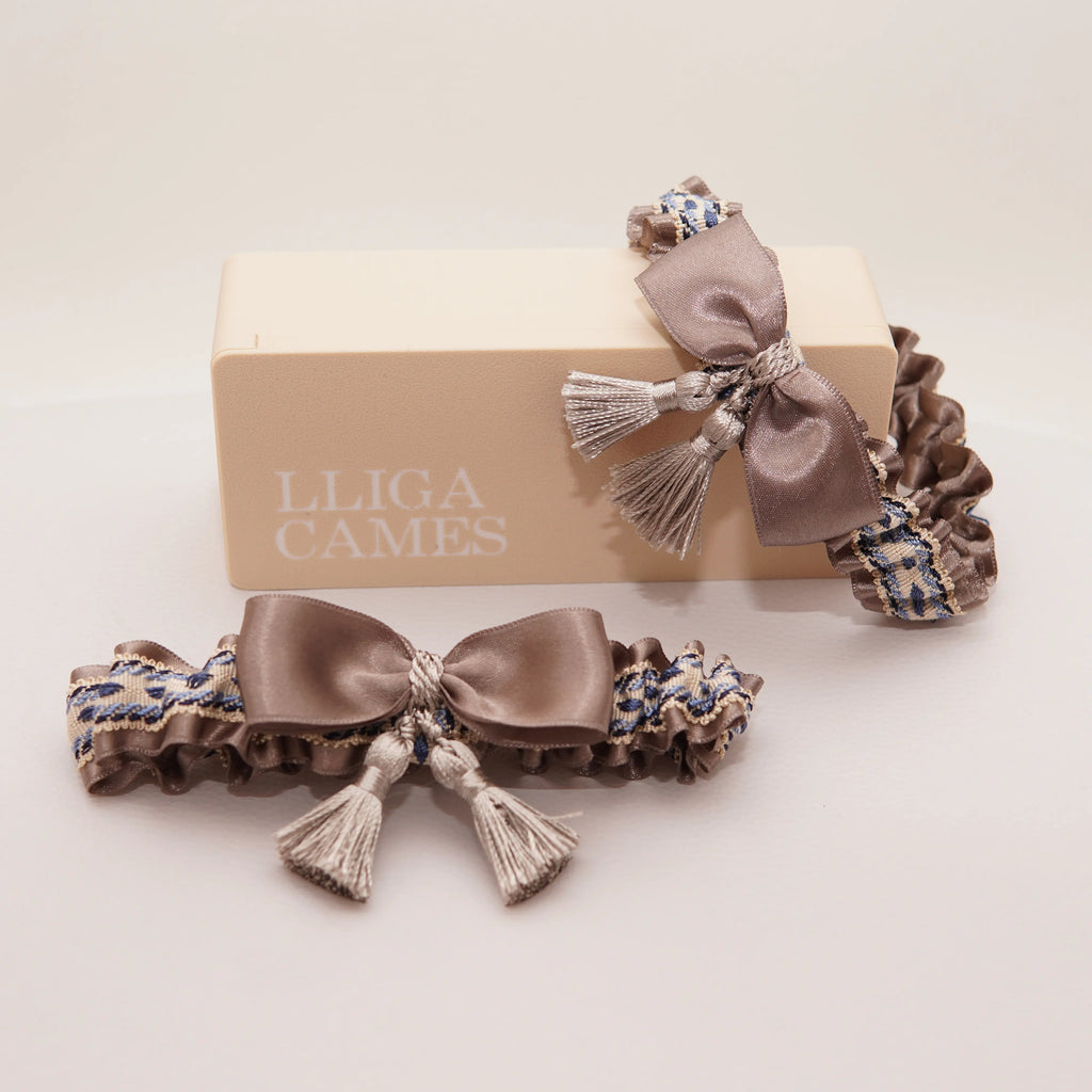 Lligacames Borles marrón topo y azul