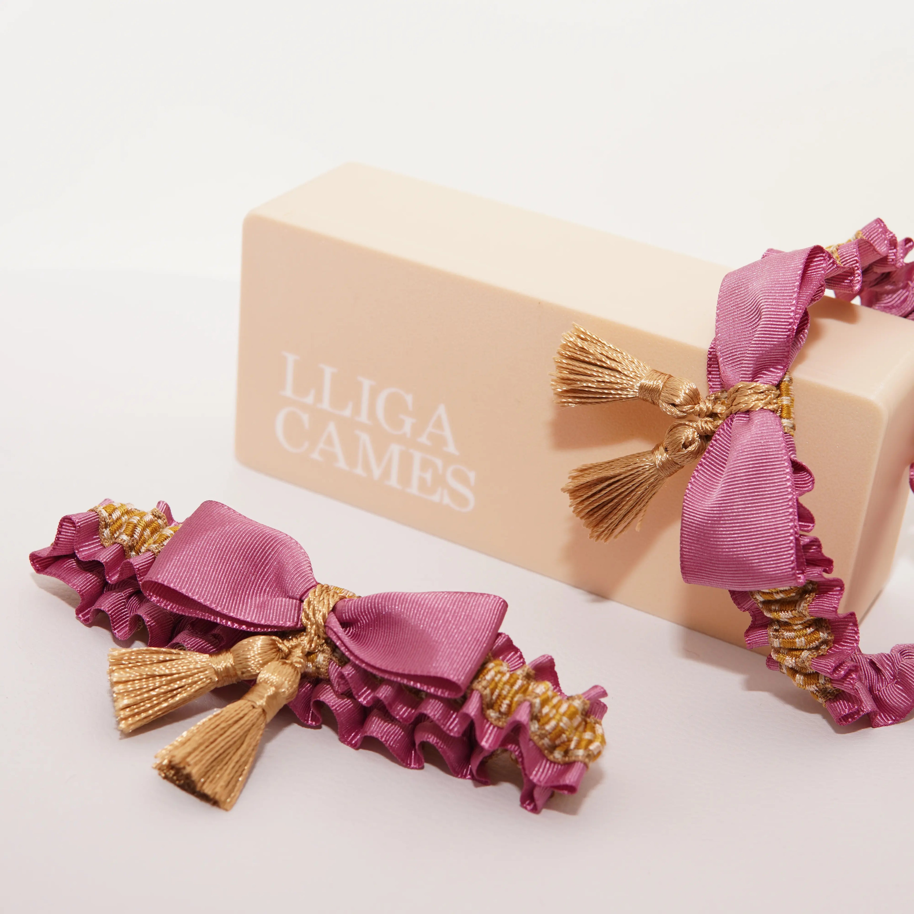 Lligacames Borles rosa y ocre