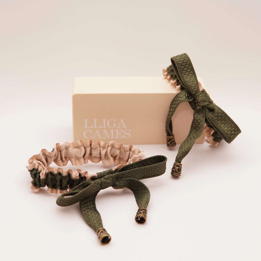 Lligacames Punteres beige y verde